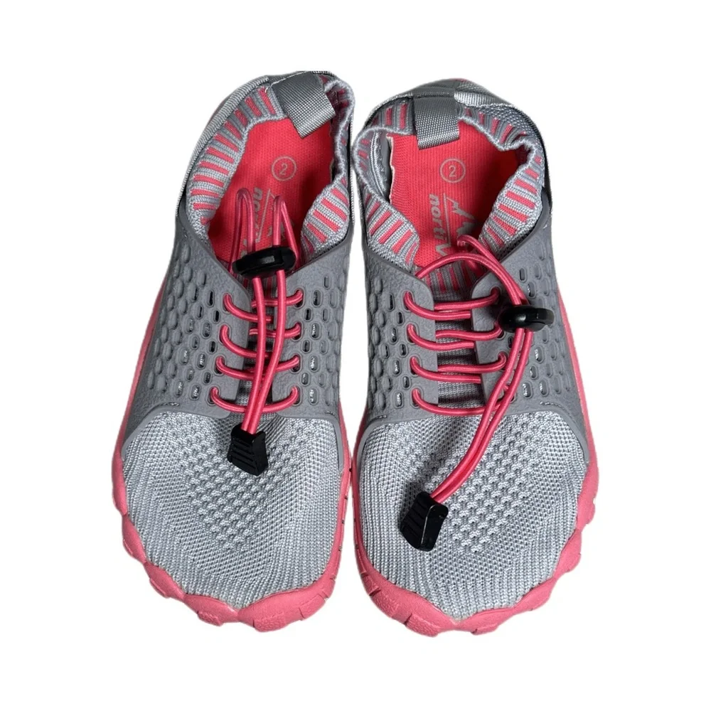 Nortiv8 Kids Quick-Dry Water Shoes Gray Pink Size 2